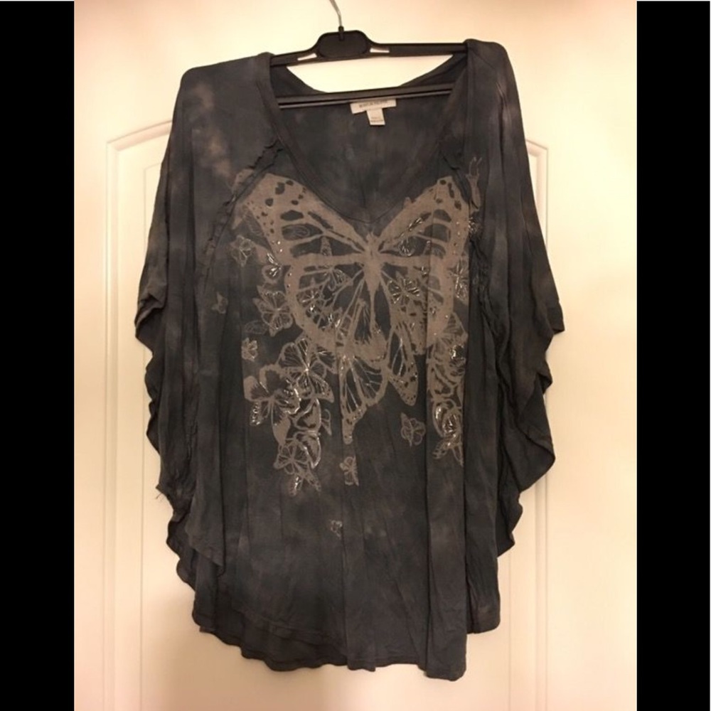 Boston Proper Butterfly Print Shirt